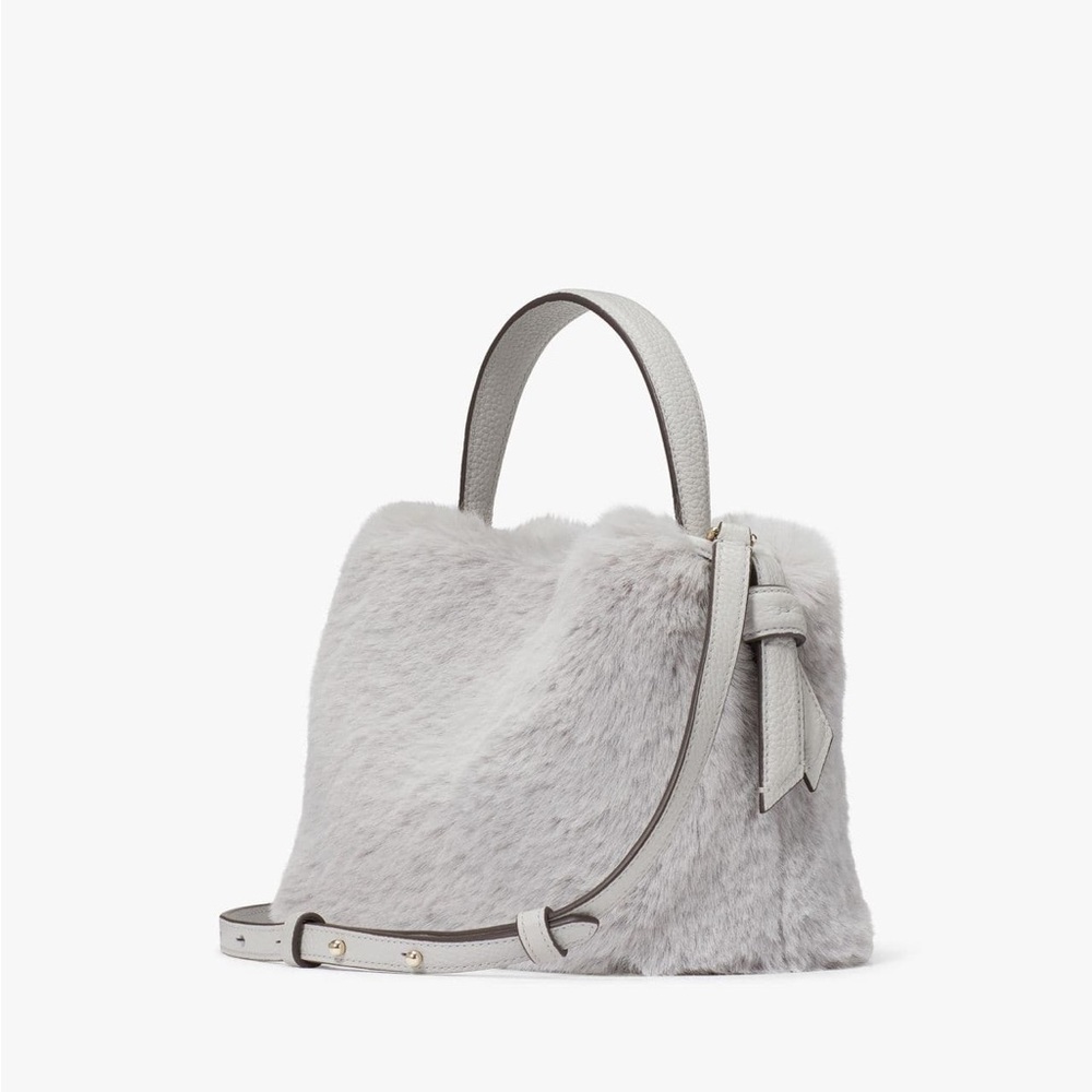 Knott Faux Fur Mini Crossbody Tote